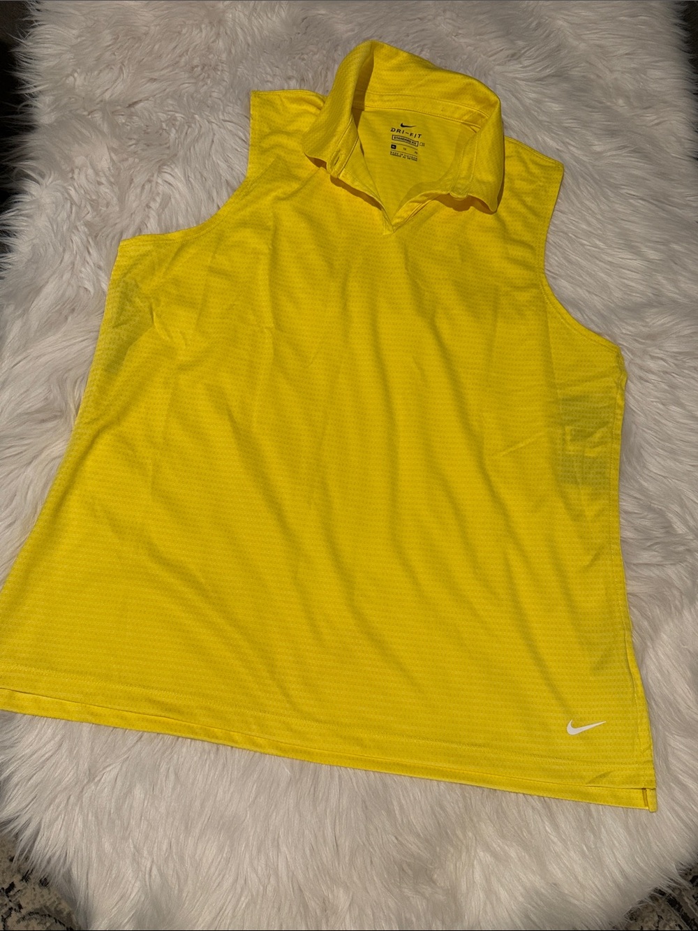 Nike Women’s Sleeveless Polo Tank - Yellow